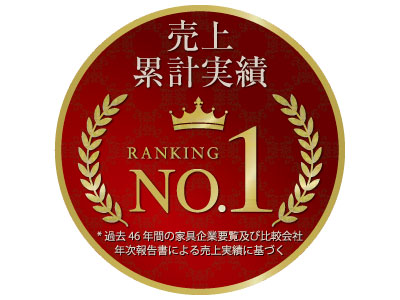 フランスベッドは国内ベッドメーカー売上累計実績No.1