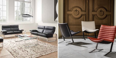 ドイツ製ソファ「エルポ」／デンマーク製パーソナルチェア「KEBE」